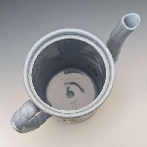 復古英國 Jasperware 咖啡壺(淡藍色)