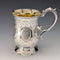 1855 British antique sterling silver mug 139g Henry Wilkinson