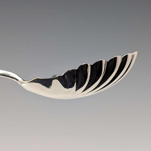 1873 British antique sterling silver tea caddy spoon 20.7g Josiah Williams