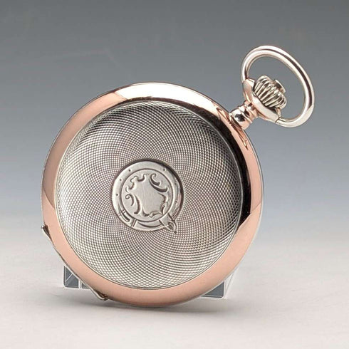 German antique Junghans mechanical pocket watch, silver side hunter case, in good working order