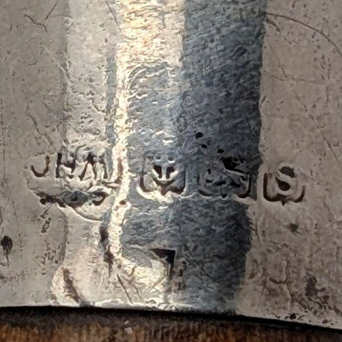 1917年 英国アンティーク タイガーシャフト 純銀製丸ハンドル ステッキ 杖 91cm