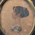 Retrato en miniatura antiguo británico, pareja