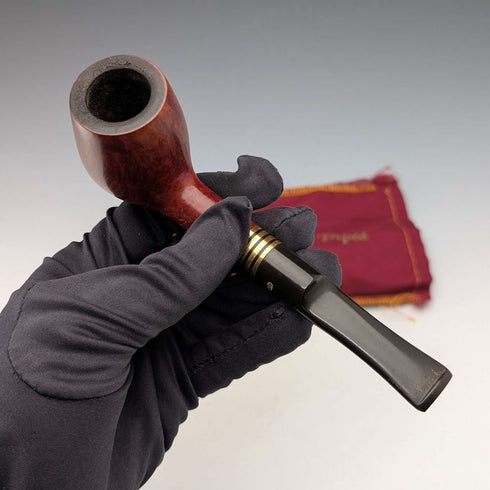 Pipa de estuche vintage de madera de estilo nórdico, Georg Jensen Admiral, con funda de almacenamiento.