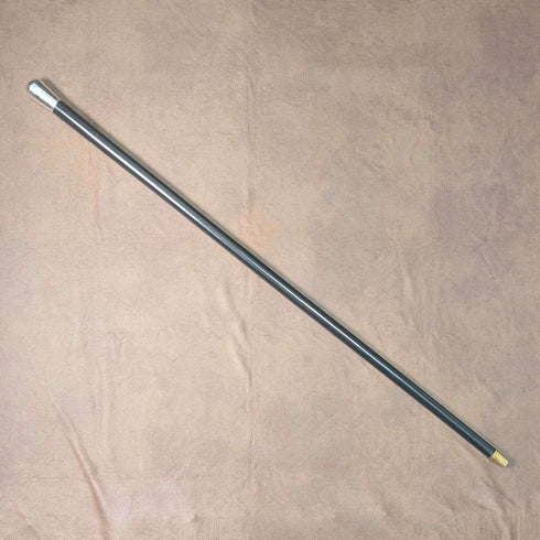 1922년 영국 앤틱 블랙 샤프트 순은제 원형 핸들 지팡이 92cm Robert Pringle