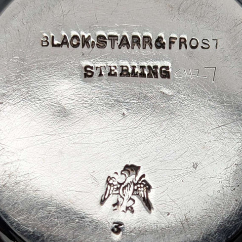 1900年頃 米国アンティーク 純銀製ティーキャディー 118g Black Starr Frost