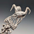 Cuchara grande de plata esterlina antigua británica de 1904 con decoración en relieve, Samuel Boyce