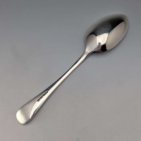 1909 British antique sterling silver Christening spoon by John Round & Son, in case