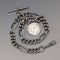 Circa 1900 British Antique Fancy Link Sterling Silver Albert Chain 64g Coin Infob