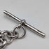 Circa 1900 British Antique Fancy Link Sterling Silver Albert Chain 64g Coin Infob