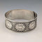 1945 British vintage sterling silver flower decorated bracelet 50g Joseph Smith