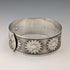1945 British vintage sterling silver flower decorated bracelet 50g Joseph Smith