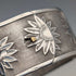 1945 British vintage sterling silver flower decorated bracelet 50g Joseph Smith