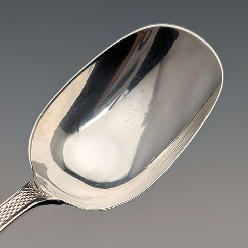 1871 British antique sterling silver tea caddy spoon 11.9g George Unite