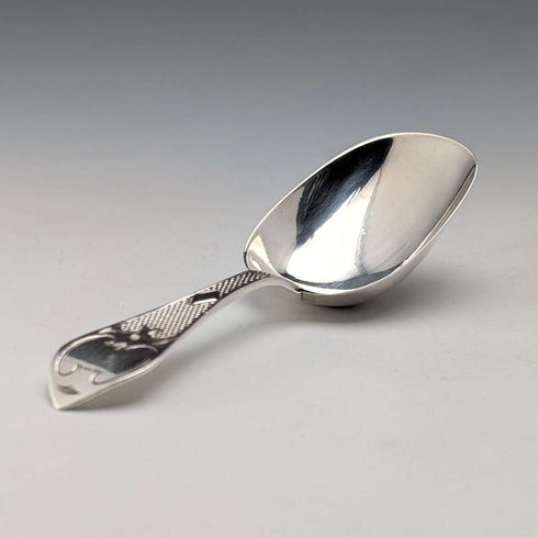 1871 British antique sterling silver tea caddy spoon 11.9g George Unite