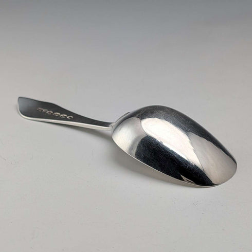 1871 British antique sterling silver tea caddy spoon 11.9g George Unite