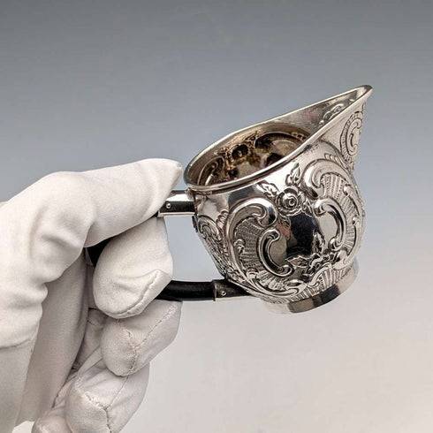German antique 800 silver cream jug 69g HANAU SILVER