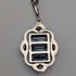 Vintage aquamarine and sterling silver pendant with sterling silver necklace