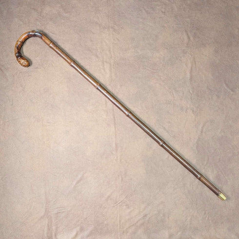 20세기 초 영국 앤티크 대나무 샤프트 홀스 메저(말 체척) 포함 스테ッキ 91cm 조나단 하웰