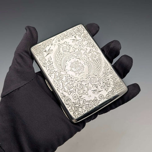 1896 年英國古董純銀雙門卡片盒 120g George Unite 狀況極佳