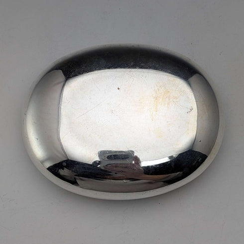 1912年 英国アンティーク 純銀製 小石型スナッフボックス 85g John Rose 極美品