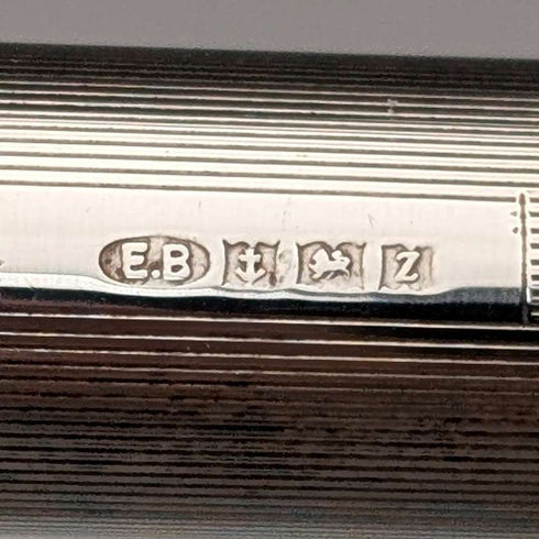1974 British Yard O' Red Sterling Silver Push-Pull Pencil in Case