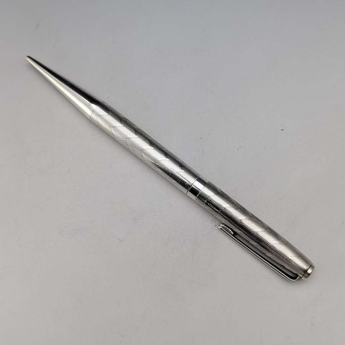 1975 British Yard O' Red Sterling Silver Push-Pull Pencil in Case
