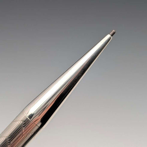 1975 British Yard O' Red Sterling Silver Push-Pull Pencil in Case
