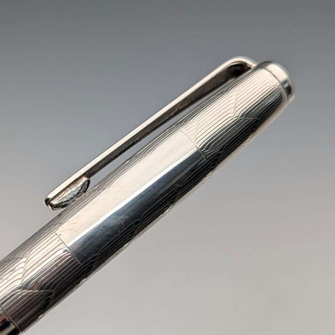 1975 British Yard O' Red Sterling Silver Push-Pull Pencil in Case
