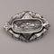 1880 British antique sterling silver finely engraved oval brooch by Alfred George Griffiths