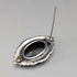 1880 British antique sterling silver finely engraved oval brooch by Alfred George Griffiths