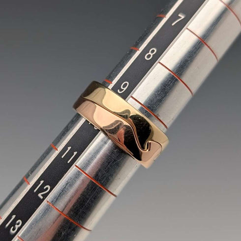 北欧Georg Jensen 2連フュージョン K18ゴールドリング 8.8g(9-10号) 指輪 ケース付