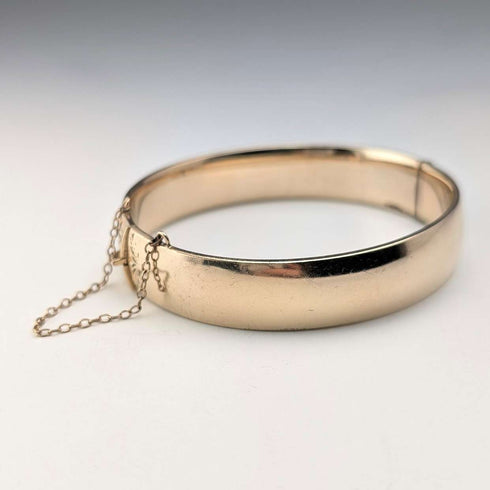 Pulsera vintage de oro laminado de 9 quilates