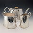 Juego de té de 3 piezas de plata chapada, antigüedades británicas, GRAINGER & CAMPBELL