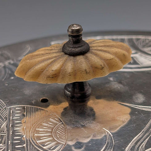 Juego de té de 3 piezas de plata chapada, antigüedades británicas, GRAINGER & CAMPBELL