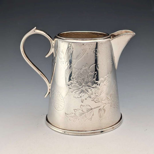 Juego de té de 3 piezas de plata chapada, antigüedades británicas, GRAINGER & CAMPBELL