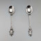 Par de cucharillas de té de plata continental, vintage holandés, 1967, 22g en total