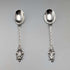 Par de cucharillas de té de plata continental, vintage holandés, 1967, 22g en total