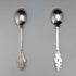 Par de cucharillas de té de plata continental, vintage holandés, 1967, 22g en total