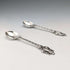 Par de cucharillas de té de plata continental, vintage holandés, 1967, 22g en total