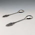 Par de cucharillas de té de plata continental, vintage holandés, 1967, 22g en total