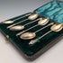 Juego de 6 cucharillas de té de plata de ley, antiguas inglesas, de 1891, diseño de apóstoles, peso total 50 g, en estuche, por George Unite
