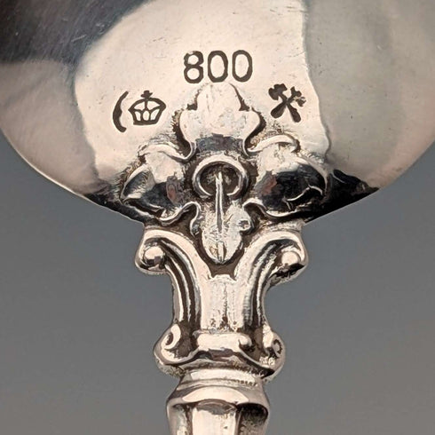 德国古董800银茶匙11件套,总重101克