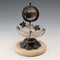 Soporte para reloj de bolsillo y bandeja de accesorios de bronce ormolu y cristal antiguo