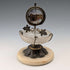 Soporte para reloj de bolsillo y bandeja de accesorios de bronce ormolu y cristal antiguo