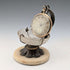 Soporte para reloj de bolsillo y bandeja de accesorios de bronce ormolu y cristal antiguo