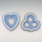 Vintage British Wedgwood Jasperware dish pair in pale blue