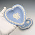 Vintage British Wedgwood Jasperware dish pair in pale blue