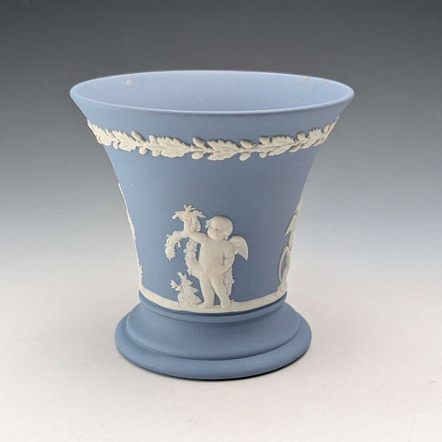 British Vintage Wedgwood Jasperware Small Vase in Pale Blue