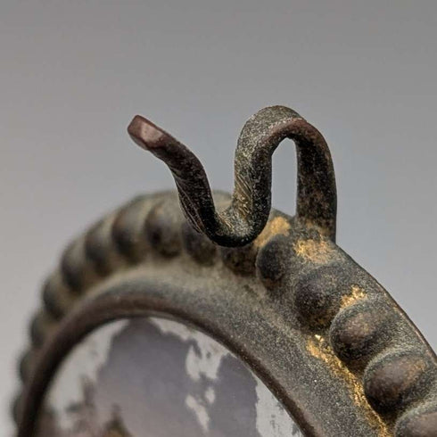 Soporte para reloj de bolsillo y bandeja de accesorios de bronce ormolu y cristal antiguo