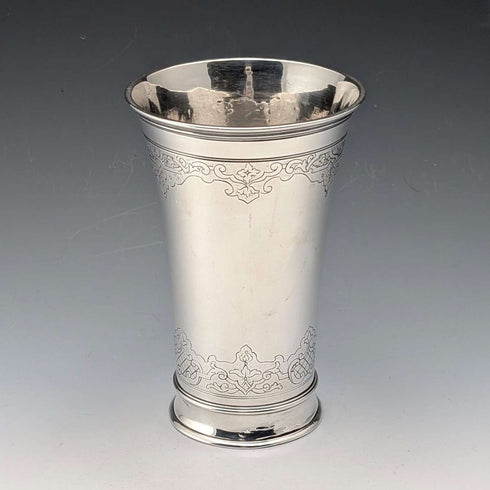 Vaso de plata 800 antigua alemana, hacia 1900, 146 g, David Kugelmann